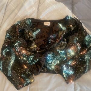 Gianni Sequin Bolero Jacket